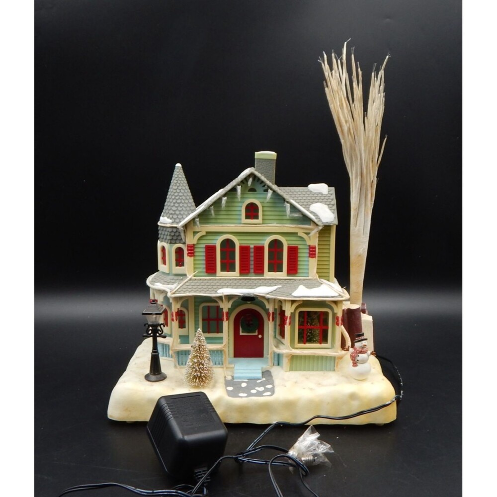 Avon Holiday Splendor Lighted Fiber Optic Tabletop Christmas House 2001 VTG